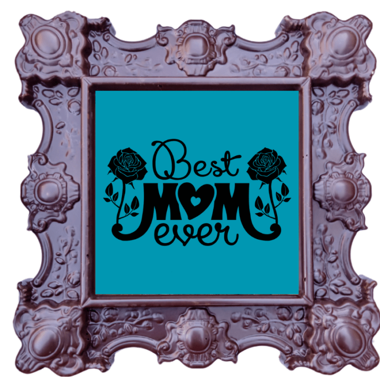 Mother's Day – Best Mom Ever (Turquoise & Black)- Unique chocolate gift