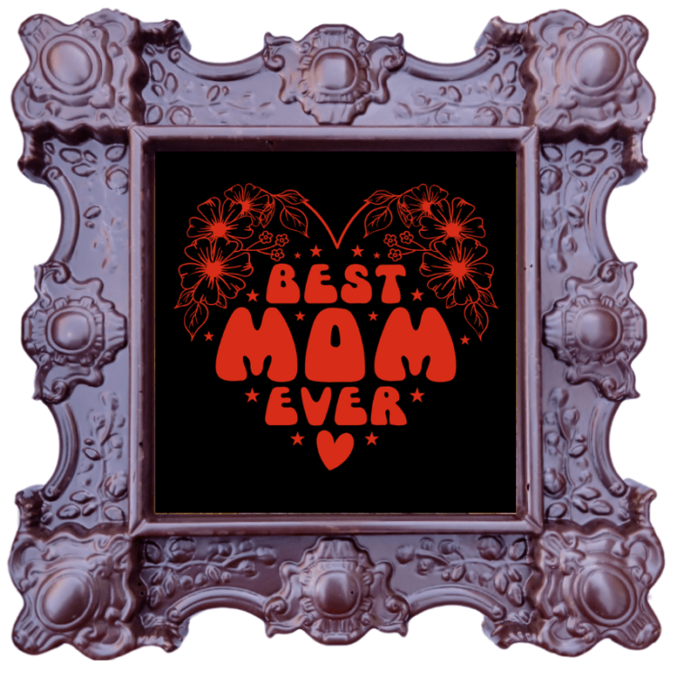Mother's Day – Best Mom Ever (black & red) - Unique chocolate gift
